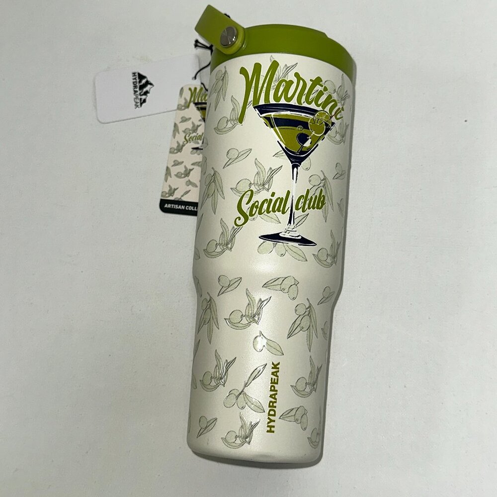NWT Hydrapeak Nomad 32 oz Stainless‎ Steel Tumbler Martini Social Club